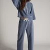 AMO Coco Wide Leg Sweatpant - Faded Teal Clothing