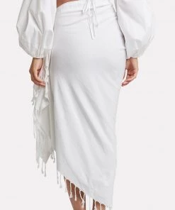 Just Bee Queen Tulum Skirt - White Clothing