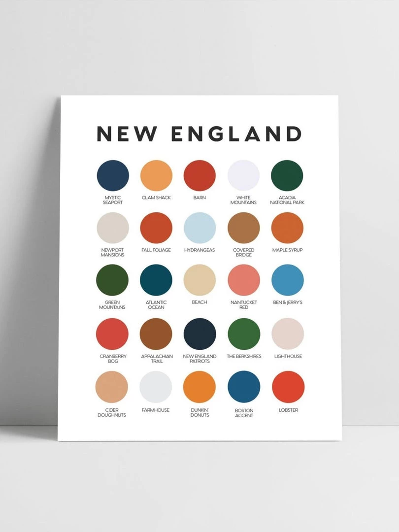 Lunch City Studio New England Color Palette Print Home & Gift 3 Lunch City Studio New England Color Palette Print Home & Gift