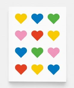 Paper And Stuff Hearts On White Greeting Card