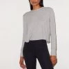 LNA Clothing Ribbed L/S Crew - Heather Grey