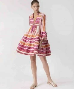 Devotion Twins Ella Dress - Multi Fuschia