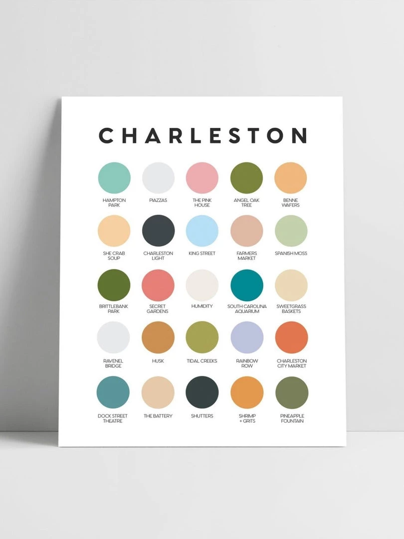 Lunch City Studio Charleston Color Palette Print Home & Gift 3 Lunch City Studio Charleston Color Palette Print Home & Gift