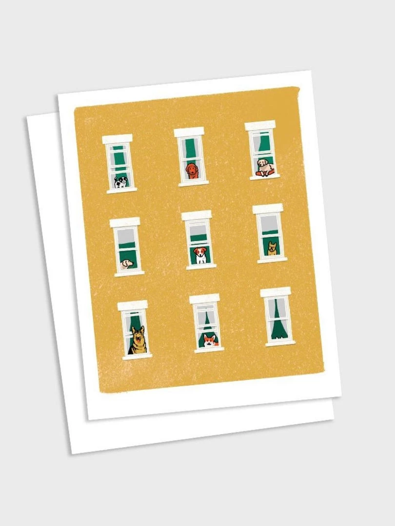 Lunch City Studio Dogs In Window Card Home & Gift 3 Lunch City Studio Dogs In Window Card Home & Gift