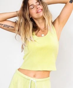 The Perfect White Tee Clothing Blondie Tank - Honeydew