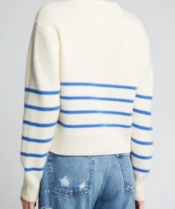 Frame Clean Crewneck Sweater Jet Stream Multi Clothing