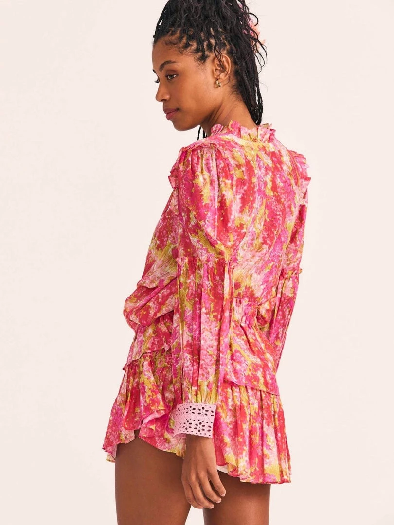 LoveShackFancy Ruffle Mini Skirt - Swaying Coral 4 LoveShackFancy Ruffle Mini Skirt - Swaying Coral