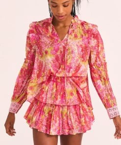 LoveShackFancy Ruffle Mini Skirt - Swaying Coral 9 LoveShackFancy Ruffle Mini Skirt - Swaying Coral