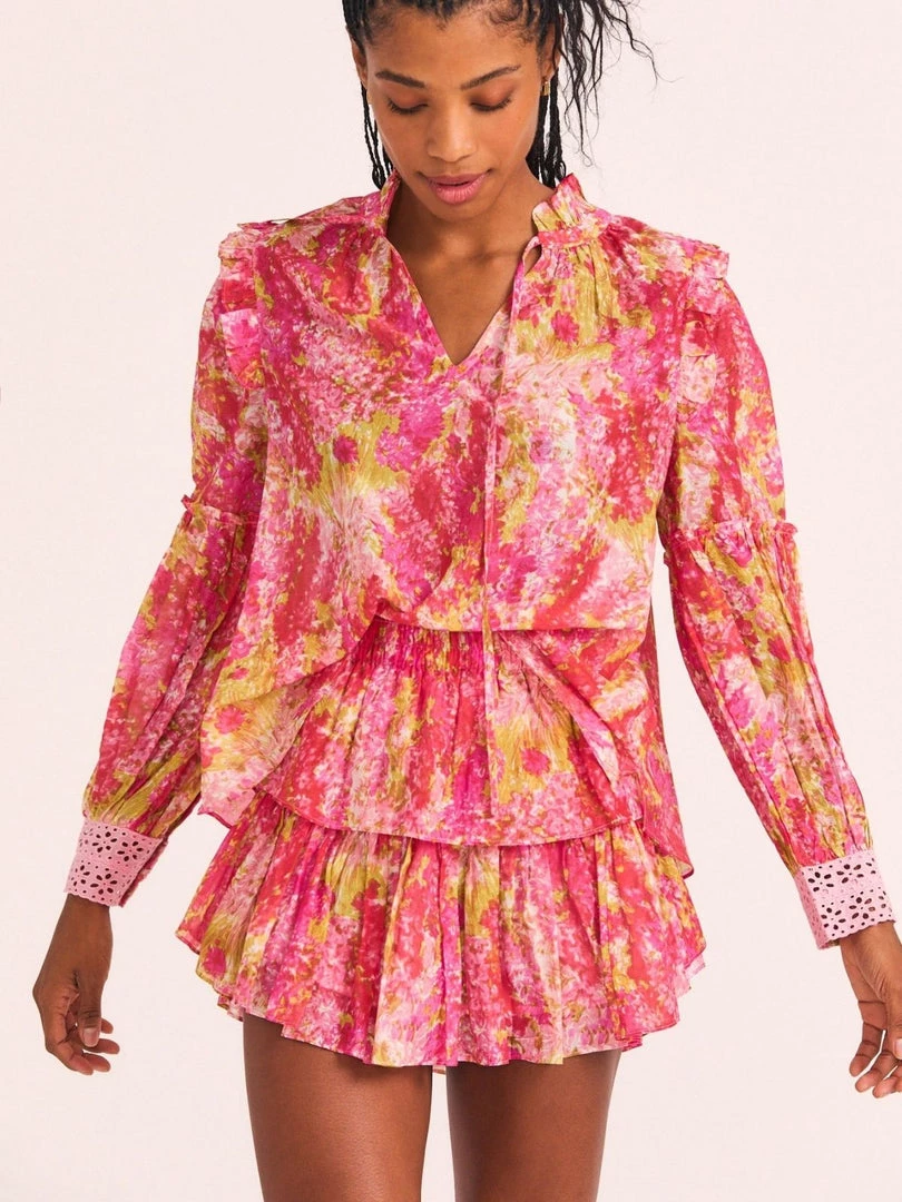 LoveShackFancy Ruffle Mini Skirt - Swaying Coral 6 LoveShackFancy Ruffle Mini Skirt - Swaying Coral