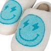 Katydid Lightening Smiley Face Slippers - Turquiose