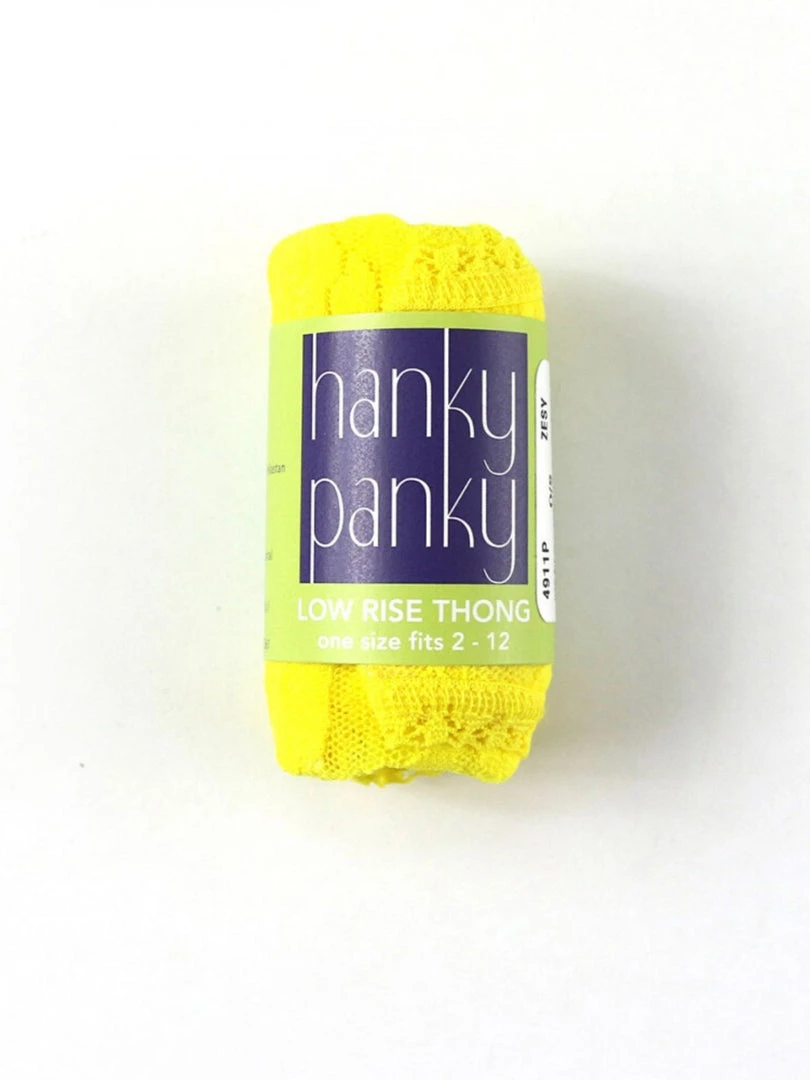 Hanky Panky Clothing Low Rise Thong - Zest Yellow 3 Hanky Panky Clothing Low Rise Thong - Zest Yellow