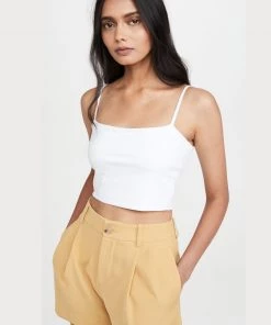 Susana Monaco String Crop Tank - Sugar