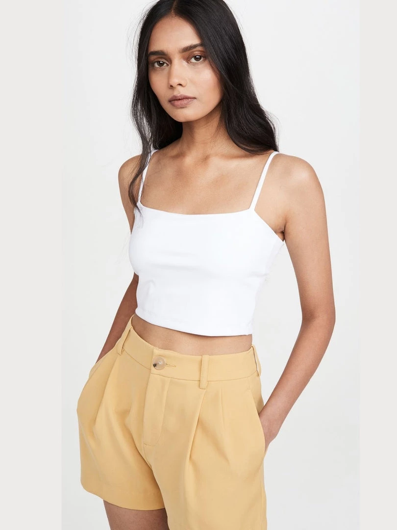 Susana Monaco String Crop Tank - Sugar 3 Susana Monaco String Crop Tank - Sugar