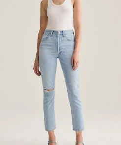 Agolde Riley High Rise Straight Crop - Shatter Clothing