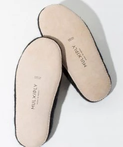 Mulxiply Collaborative Pom Pom Felt Slippers - Dark Grey + Rust Home & Gift 7 Mulxiply Collaborative Pom Pom Felt Slippers - Dark Grey + Rust Home & Gift