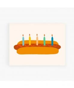 Paper And Stuff Happy Birthday Hot Dog Cake Card Home & Gift