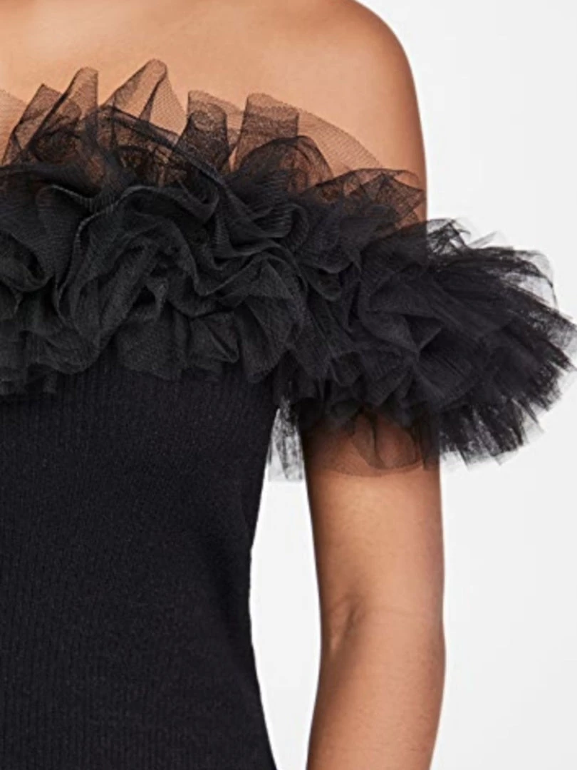 Autumn Cashmere Off The Shoulder Tulle Top Clothing 6 Autumn Cashmere Off The Shoulder Tulle Top Clothing