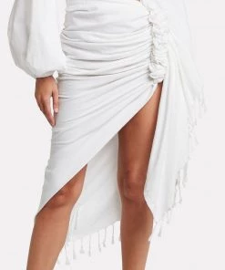 Just Bee Queen Tulum Skirt - White Clothing