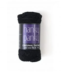 Hanky Panky Original Rise Thong - Black Clothing