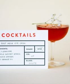 M.C. Pressure Home & Gift Cocktail Recipe Card