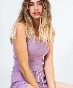 The Perfect White Tee Clothing Blondie Tank - Grape