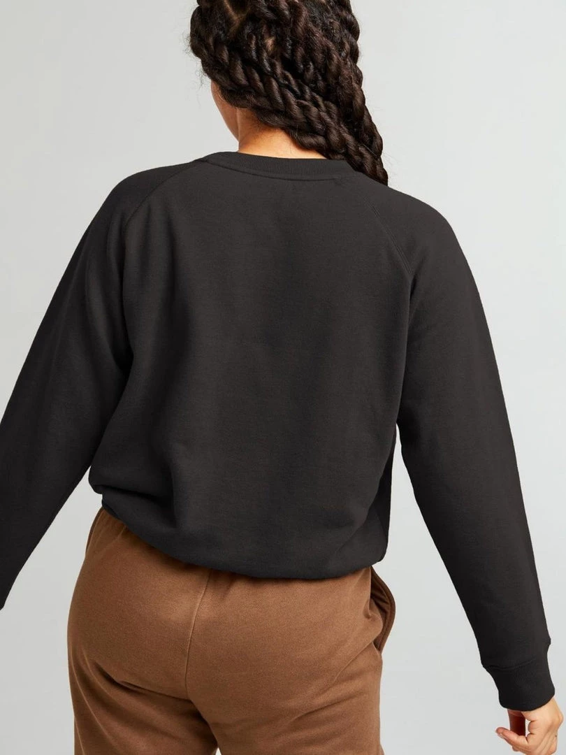 RicherPoorer Recycled Crew Sweatshirt - Black Clothing 5 RicherPoorer Recycled Crew Sweatshirt - Black Clothing