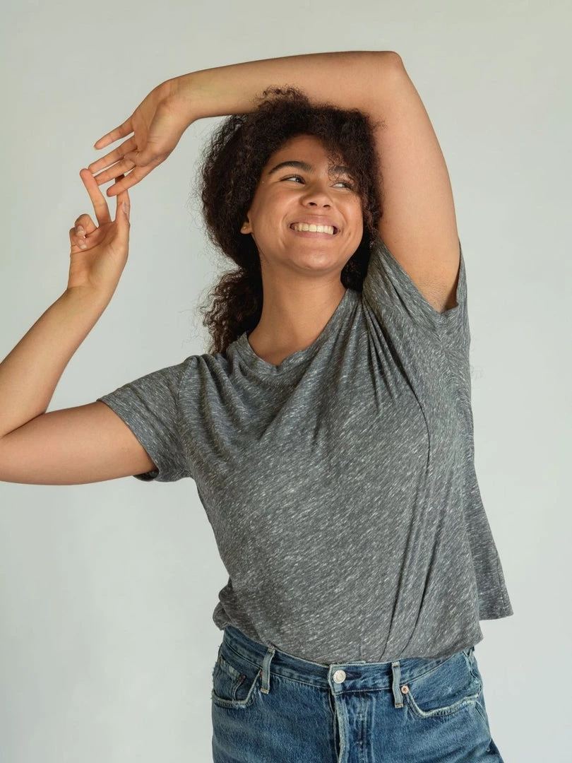 The Perfect White Tee Harley Boxy Crew - Heather Grey 5 The Perfect White Tee Harley Boxy Crew - Heather Grey