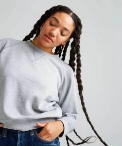 RicherPoorer Clothing Recycled Crew Sweatshirt - Heather Grey 8 RicherPoorer Clothing Recycled Crew Sweatshirt - Heather Grey