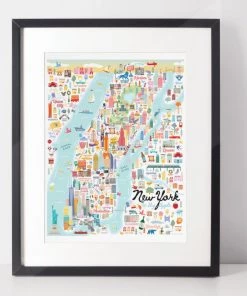 A.B. Newton Area Map Art Print - NYC Home & Gift