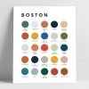 Lunch City Studio Home & Gift Boston Color Palette Print 2 Lunch City Studio Home & Gift Boston Color Palette Print