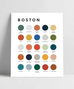 Lunch City Studio Home & Gift Boston Color Palette Print