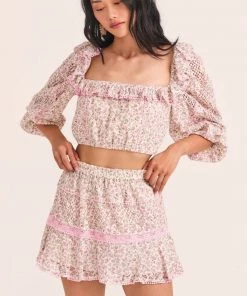 LoveShackFancy Diamond Mini Skirt Clothing