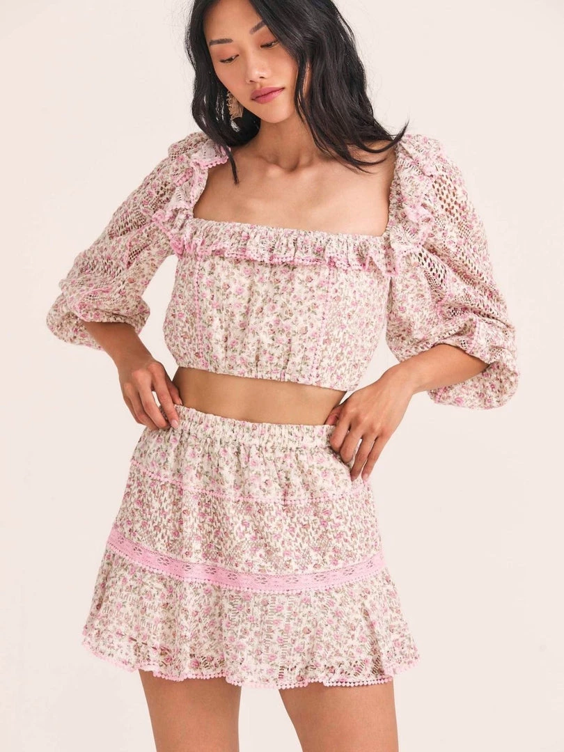 LoveShackFancy Diamond Mini Skirt Clothing 4 LoveShackFancy Diamond Mini Skirt Clothing