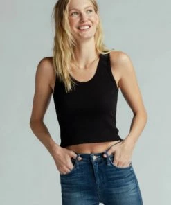 The Perfect White Tee Blondie Tank - True Black