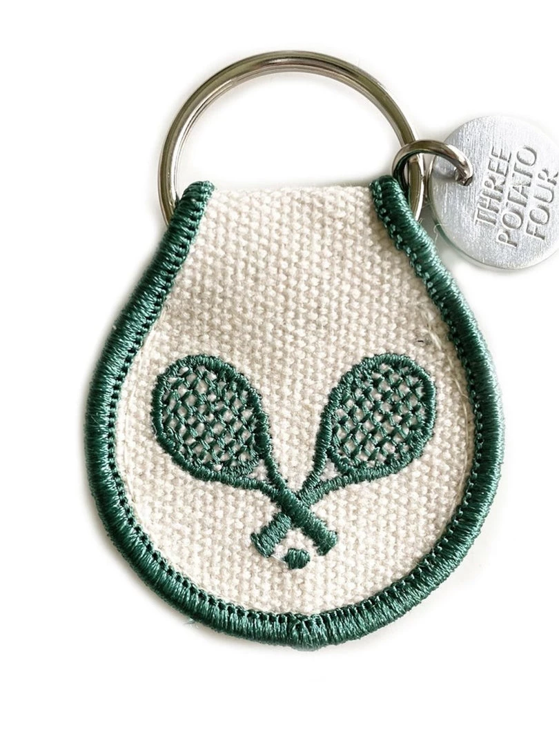Three Potato Four Home & Gift Tennis Patch Key Chain 3 Three Potato Four Home & Gift Tennis Patch Key Chain