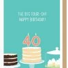 Apartment 2 Cards Number 40 Fortieth Birthday Card Home & Gift
