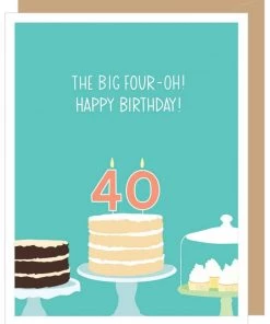 Apartment 2 Cards Number 40 Fortieth Birthday Card Home & Gift