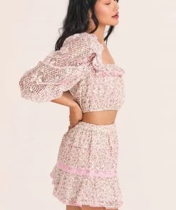 LoveShackFancy Diamond Mini Skirt Clothing 9 LoveShackFancy Diamond Mini Skirt Clothing