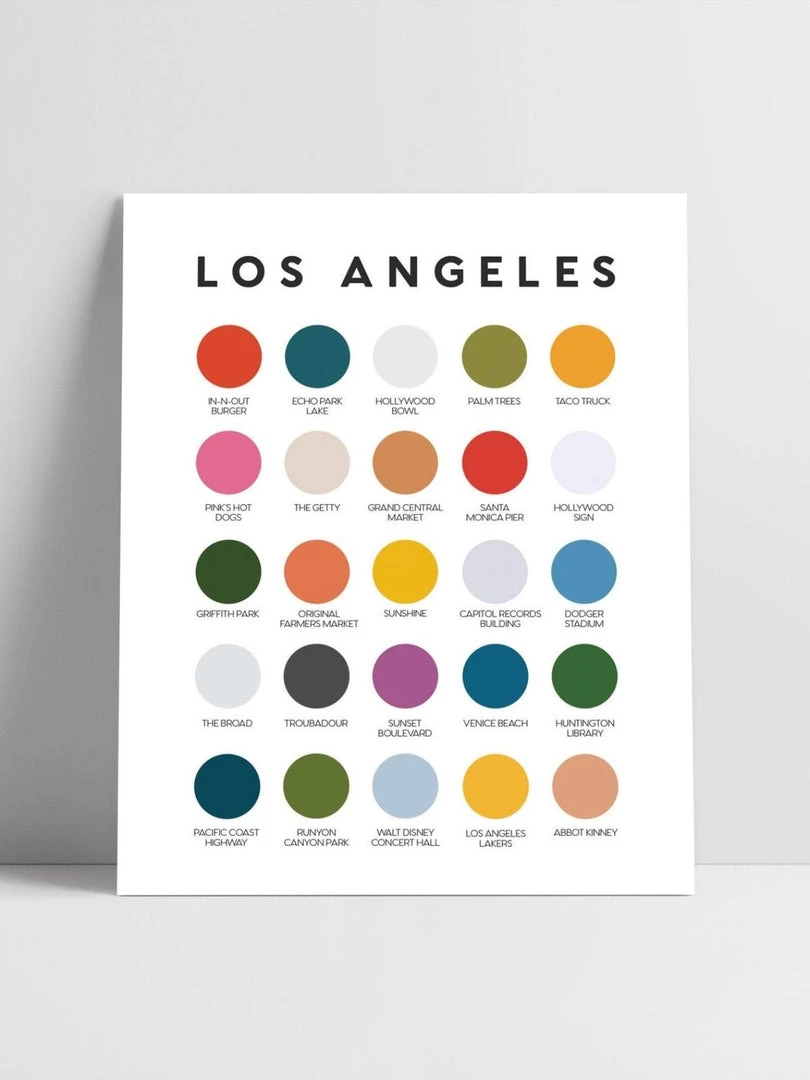 Lunch City Studio Los Angeles Color Palette Print Home & Gift 3 Lunch City Studio Los Angeles Color Palette Print Home & Gift