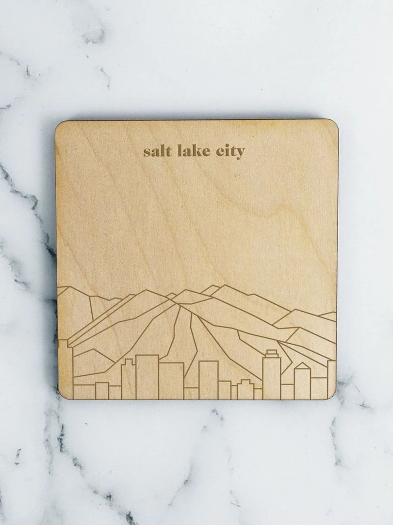 Neighborwoods Salt Lake City Skyline Coaster Accessories 3 Neighborwoods Salt Lake City Skyline Coaster Accessories