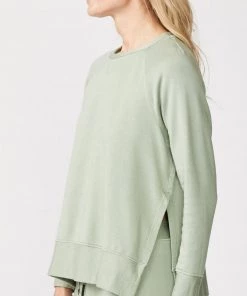 Stateside Softest Fleece Raglan Side Slit - Tea