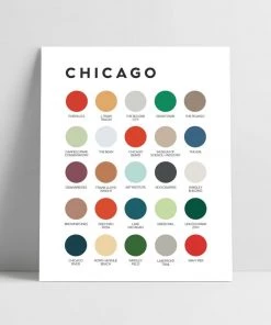 Lunch City Studio Home & Gift Chicago Color Palette Print