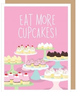 Apartment 2 Cards Home & Gift Eat More Cupcakes Birthday Card