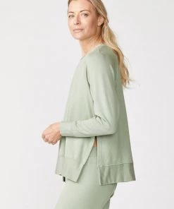 Stateside Softest Fleece Raglan Side Slit - Tea