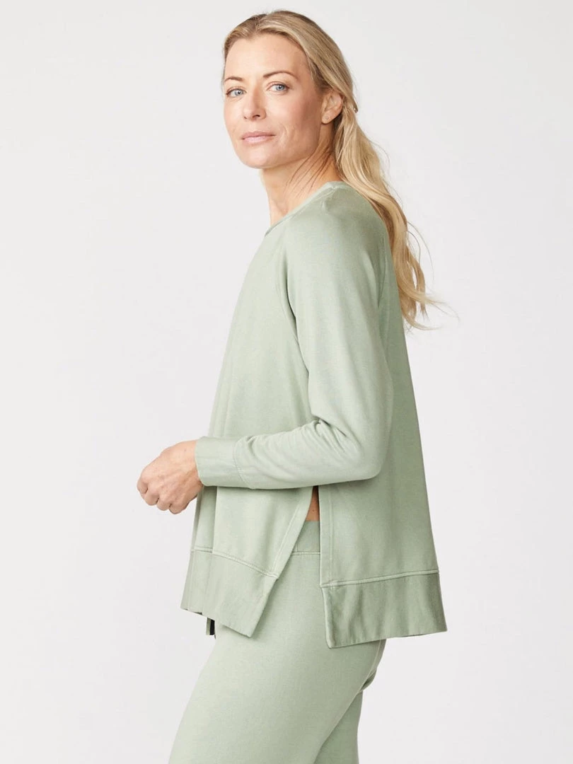 Stateside Softest Fleece Raglan Side Slit - Tea 4 Stateside Softest Fleece Raglan Side Slit - Tea