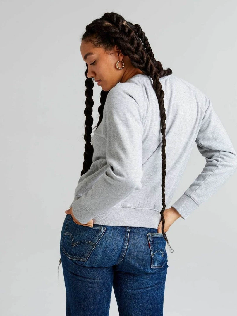 RicherPoorer Clothing Recycled Crew Sweatshirt - Heather Grey 6 RicherPoorer Clothing Recycled Crew Sweatshirt - Heather Grey