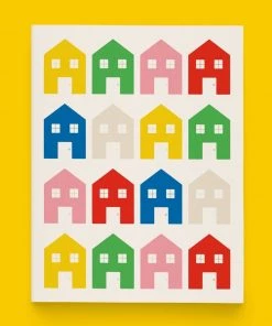 Paper And Stuff Homes Pattern Greeting Card