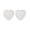 Lele Sadoughi Pearl Heart Button Earrings