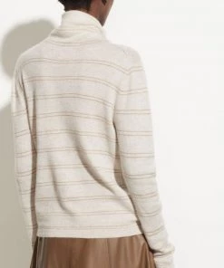 Vince Cashmere Striped Fitted Turtlenecck 9 Vince Cashmere Striped Fitted Turtlenecck