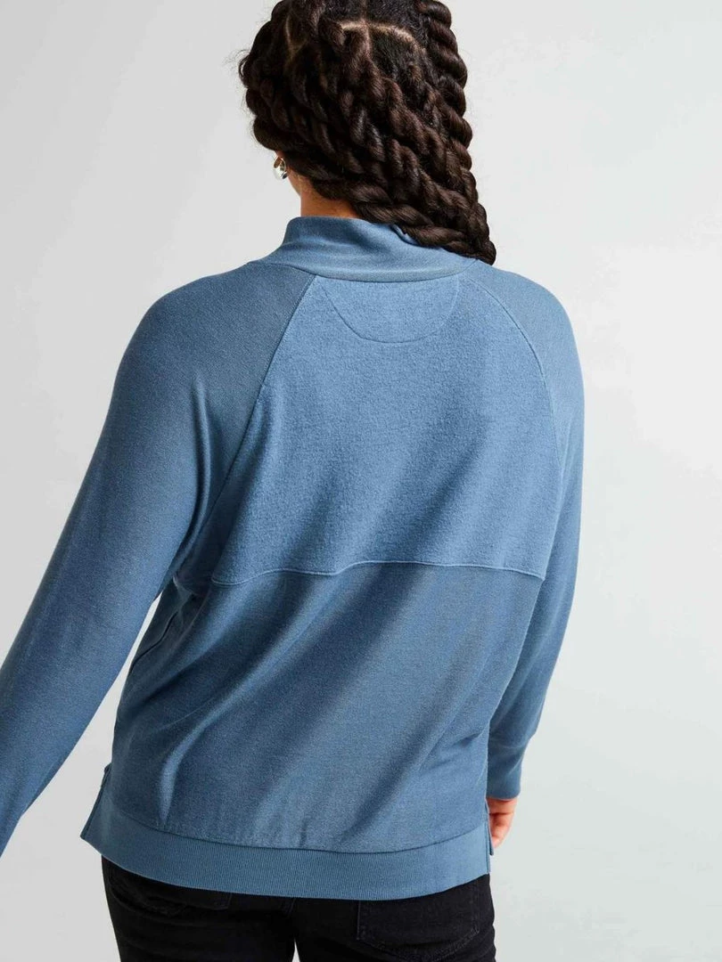 RicherPoorer Clothing Cozy Knit Long Sleeve Sweater - Blue Mirage 6 RicherPoorer Clothing Cozy Knit Long Sleeve Sweater - Blue Mirage